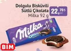 MİLKA DOLGULU BİSKÜVİLİ SÜTLÜ ÇİKOLATA